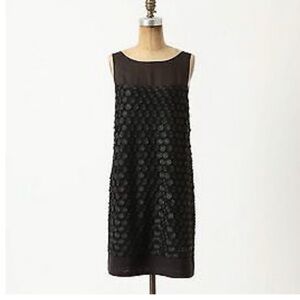 Anthropologie LEIFSDOTTIR Black Pamela Dot Lace Dress, Size 14
